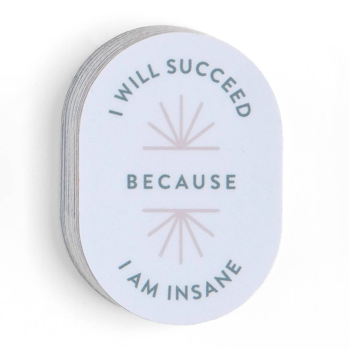 I Will Succeed Because I Am Insane Decal Sticker