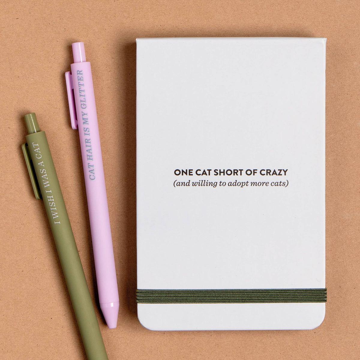 One Cat Short of Crazy Pocket Notepad