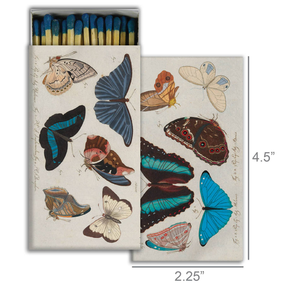 Blue Butterflies Safety Matches