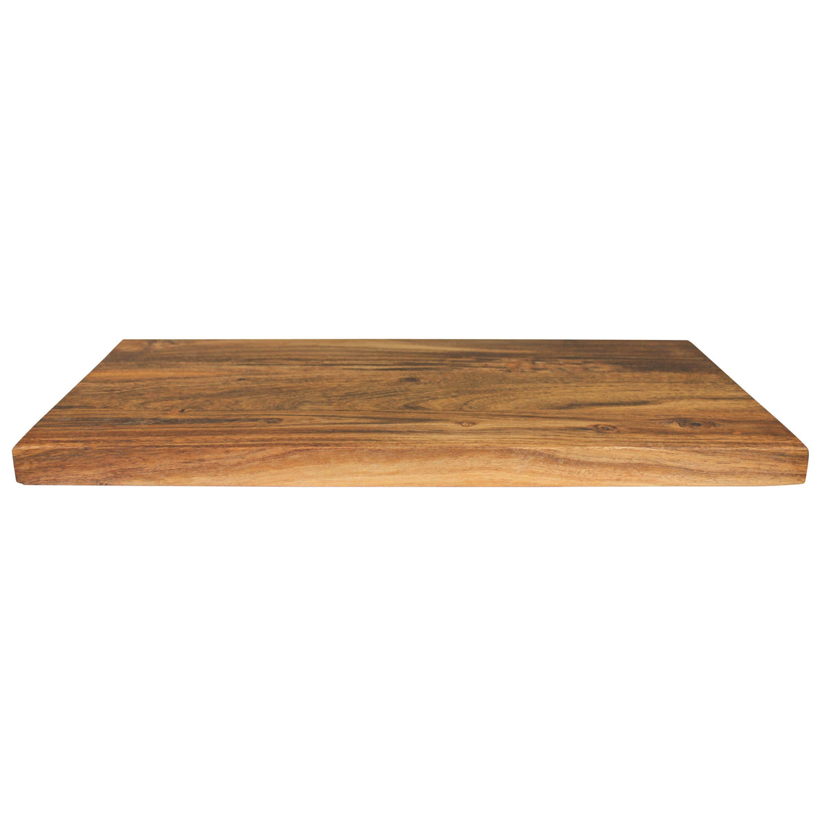 Side profile of a 1-inch thick acacia wood cutting board