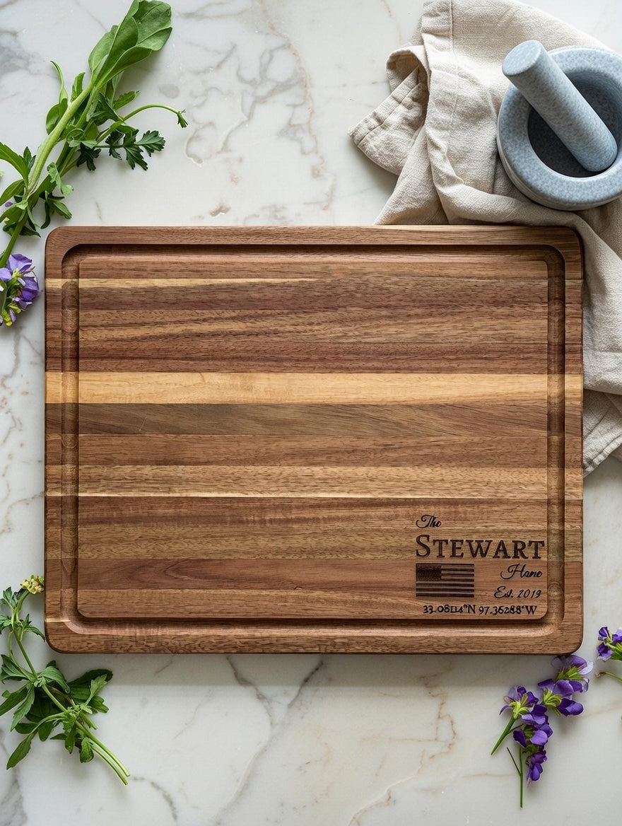 Personalized Home & Coordinates Board