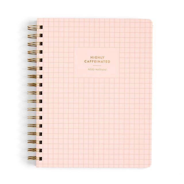 Highly Caffeinated Mildly Motivated Spiral Notebook