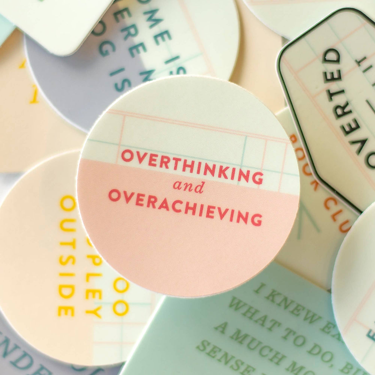 Overthinking & Overachieving Decal Sticker