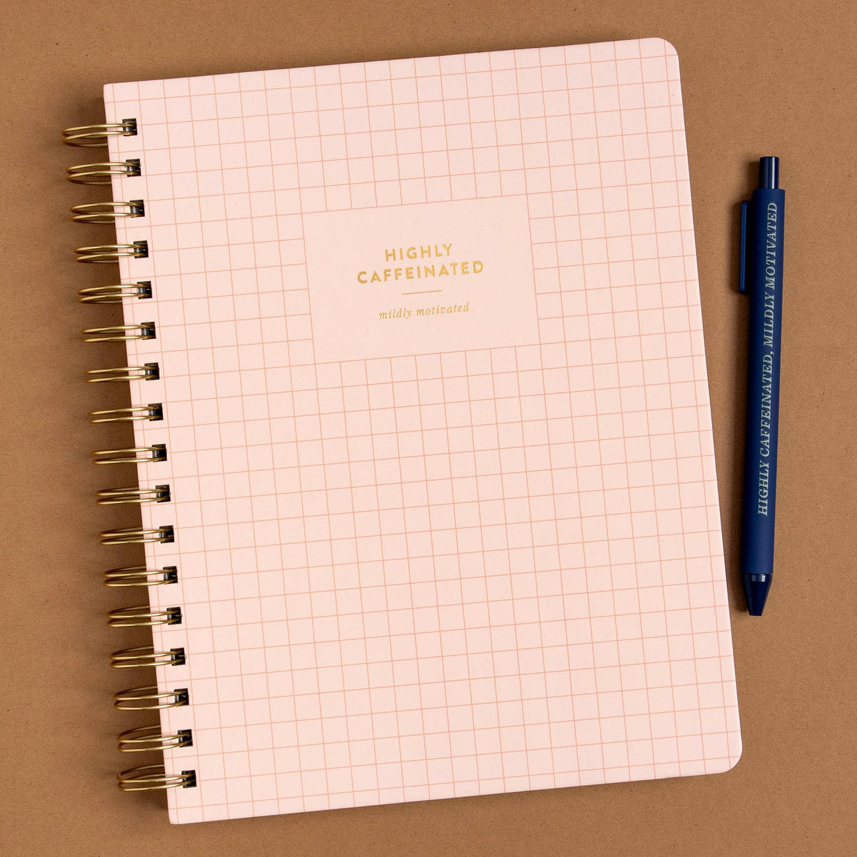 Highly Caffeinated Mildly Motivated Spiral Notebook
