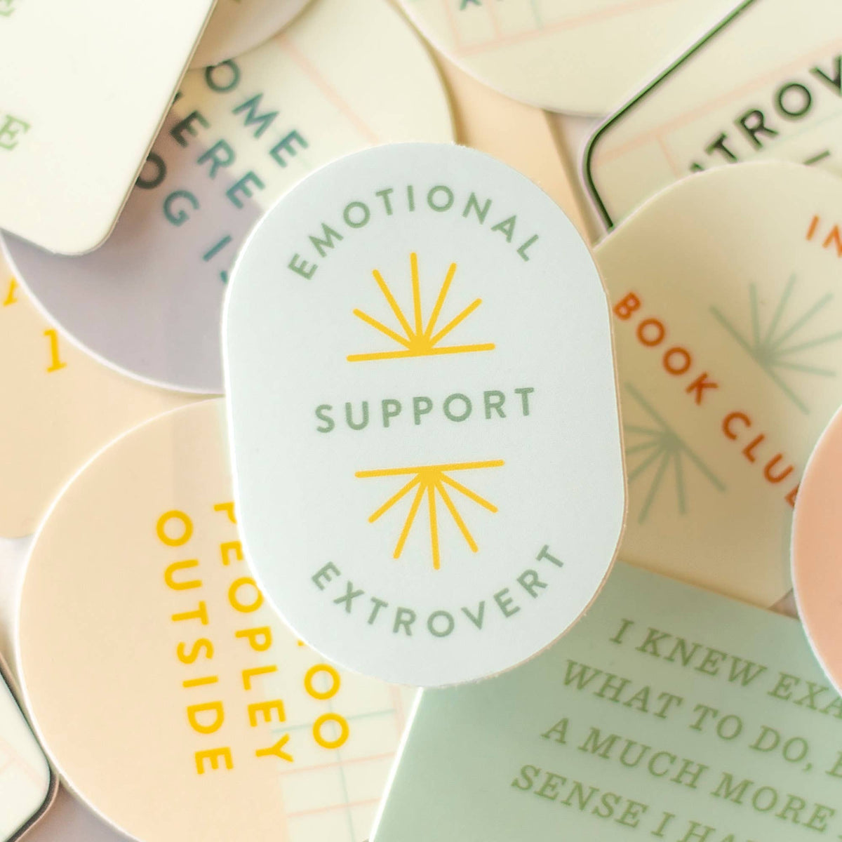 Emotional Support Extrovert Decal Sticker