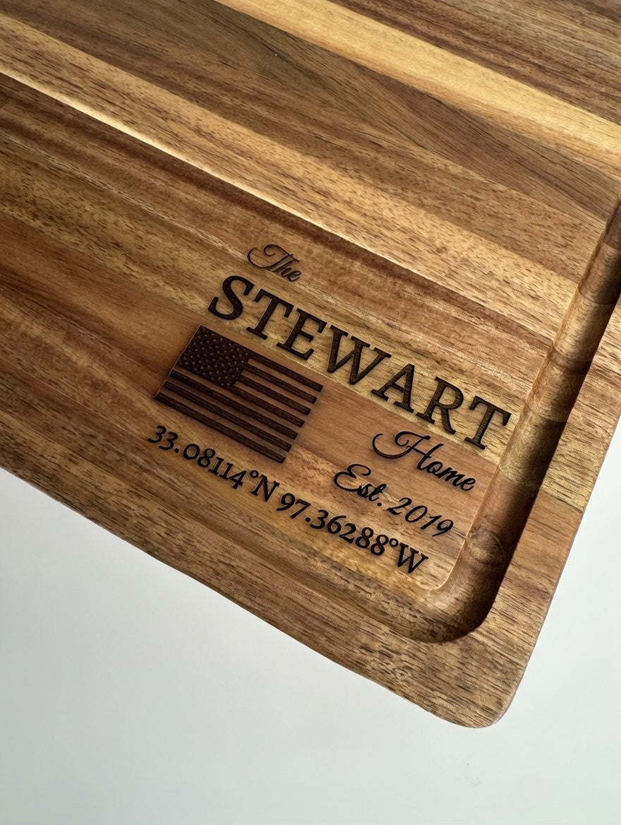 Personalized Home & Coordinates Board