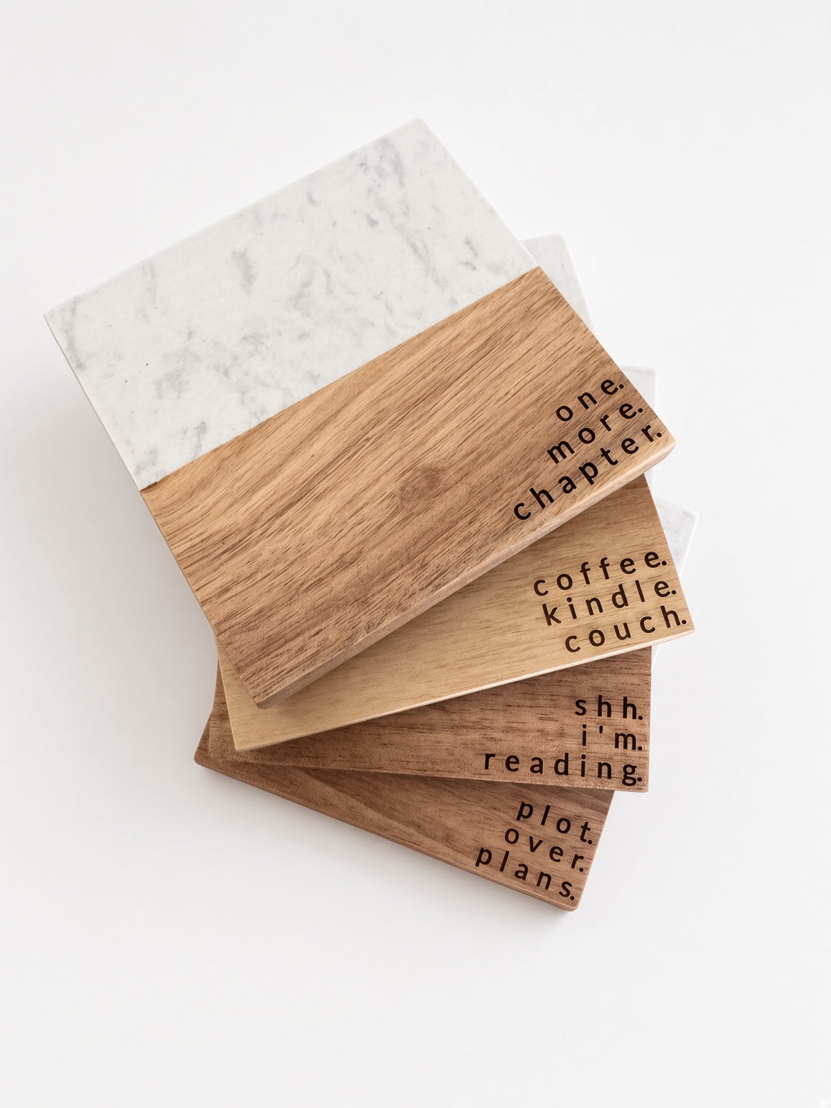 Mixed Book Lover Coaster Set of 4